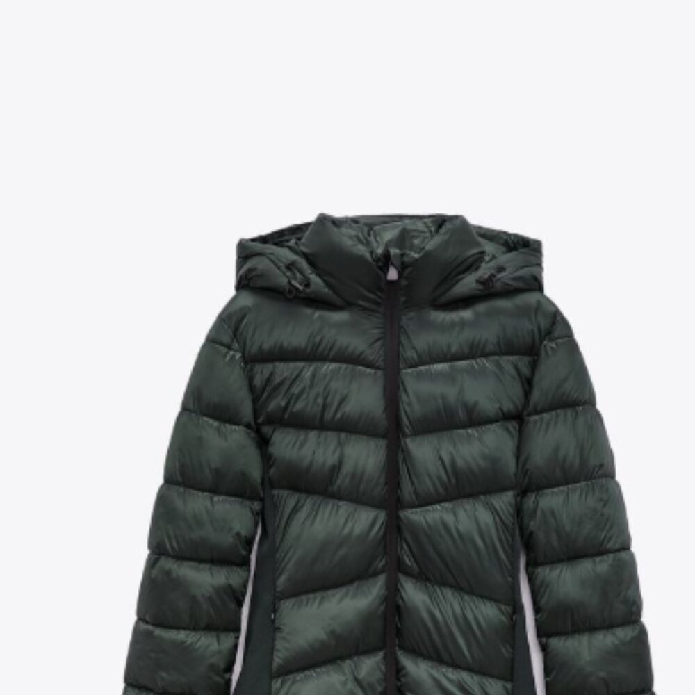 ZARA HOODED QUILTED JACKET - Picture 6 of 9
